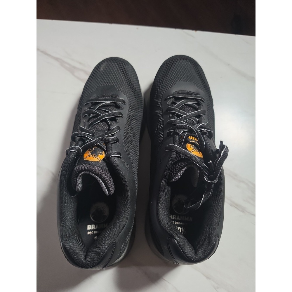 Used Brahma Men's Kamden steel toe work shoes in black mesh Size 10 1/2